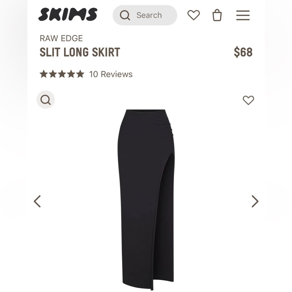 SKIMS Raw Edge Long skirt